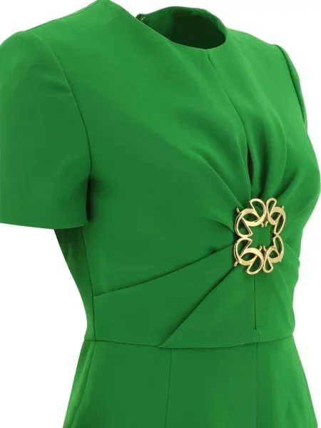 Rochie mini Elie Saab scurtă de costum verde