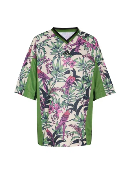 ADIDAS SPORTSWEAR Tricou funcțional ADIDAS x FARM RIO PREMIUM bej deschis / deschis / fucsia / negru verde