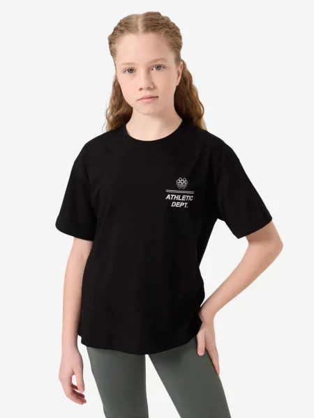 Tommy Life Póló TOMMY Locker T-Shirt mit Rundhalsausschnitt und Print' fekete