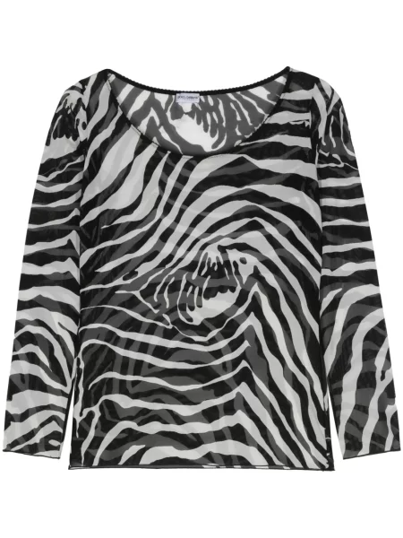 Halenka Dolce & Gabbana Pre-owned s potiskem se zebřím vzorem černá