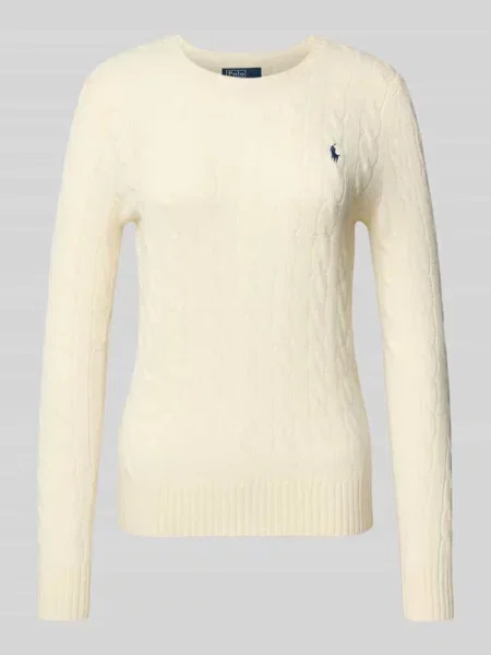 Sweter w kroju regular fit z mieszanki wełny i kaszmiru JULIANNA' Polo Ralph Lauren biały