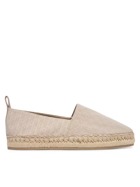 Calvin Klein Espadrile All Over CK bež