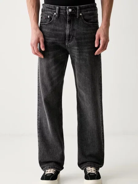 Tommy Jeans blugi regular pentru bărbați gri