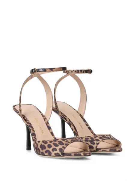Sandale Stuart Weitzman cu imagine cu model leopard maro