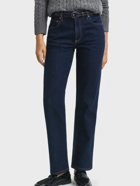 Стрейчеві прямі джинси Gant сині