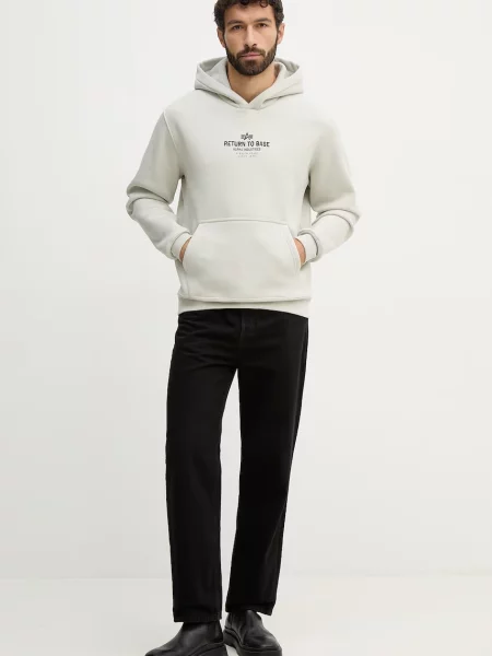 Μπλούζα Alpha Industries Return To Base Hoodie μπεζ