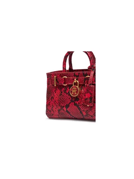 Tommy Hilfiger shopper torba usnjena rdeča
