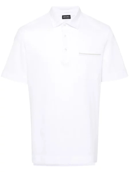 Tricou polo Zegna alb