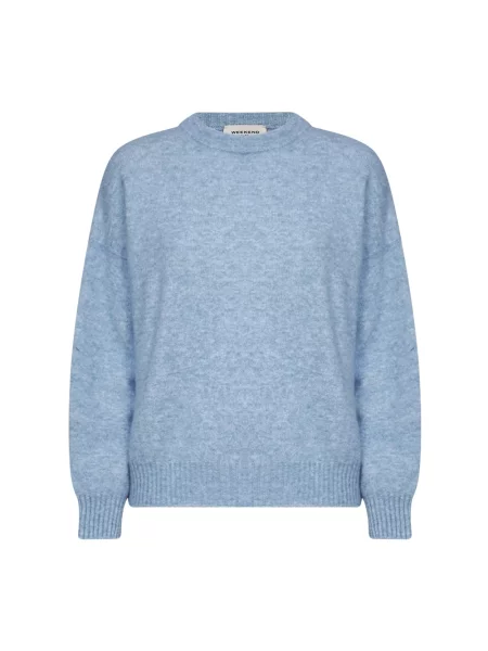 Weekend Max Mara sweter z dodatkiem wełny WKDTUONO niebieski
