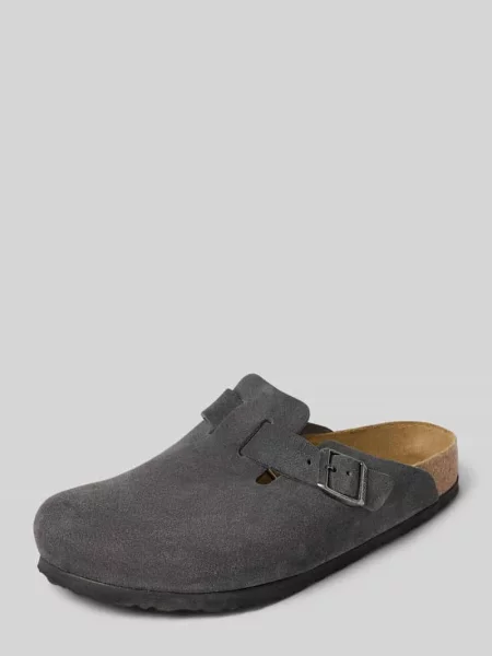 Chodaki Birkenstock zamszowe szare