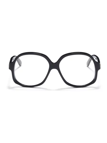 Lniane okulary przeciwsłoneczne Valentino retro czarne