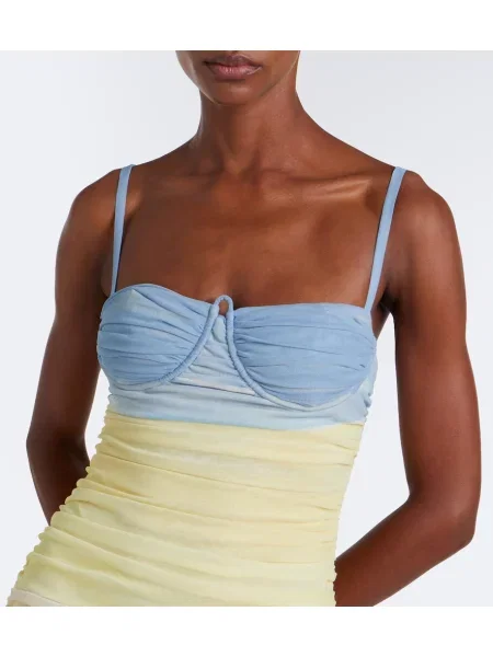 Rochie maxi Sir cu imagine plasă galben