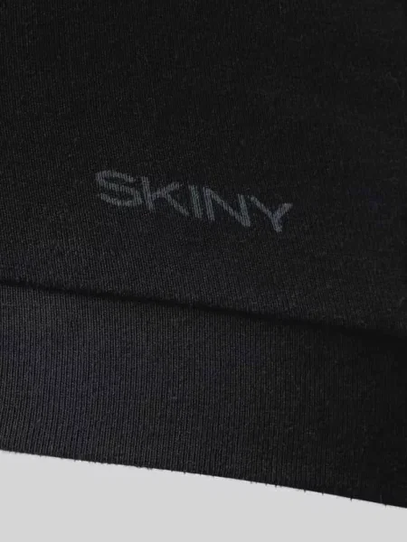 Biustonosz z nadrukiem z logo Skiny czarny
