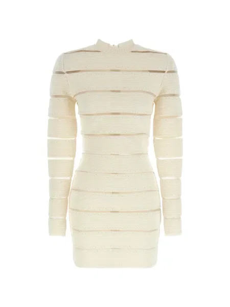 Sukienka mini Balmain z cekinami z siateczką