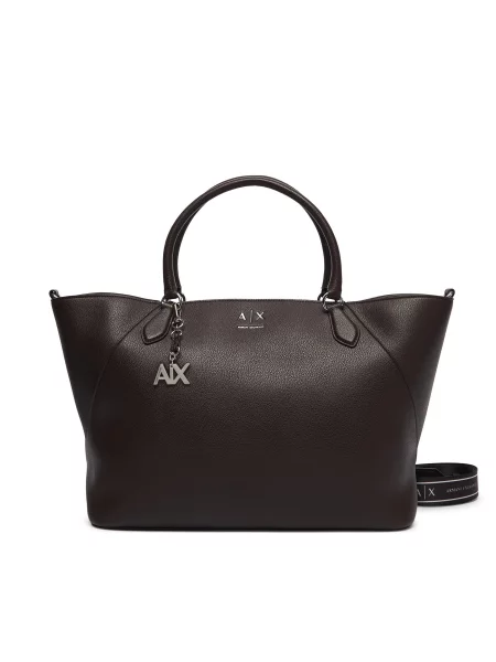 Ročna torba Armani Exchange Temno rjava