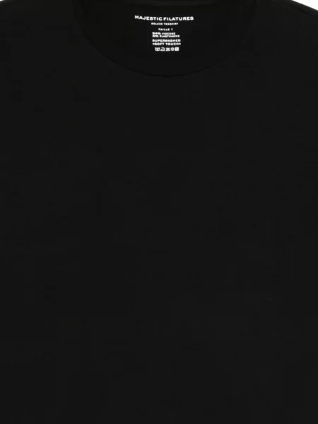 Tricou Majestic Filatures scurt negru