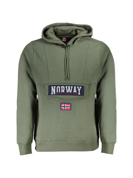 Hanorac cu glugă Norwegian Rain cu autograf verde
