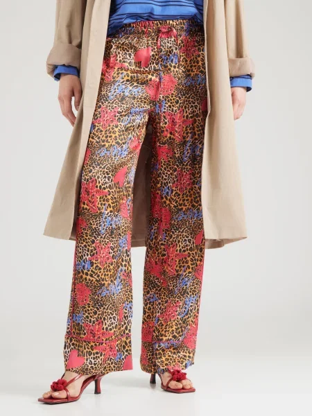 Miss goodlife Pantaloni Hot Leo albastru regal / maro deschis / roșu deschis negru