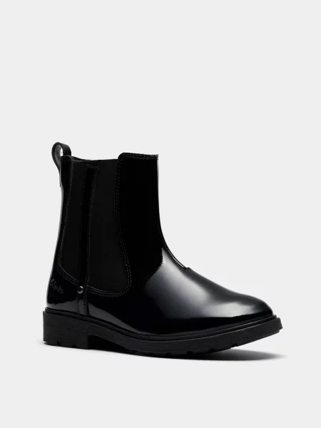 Шкіряні Дитячі Челсі Clarks чорний