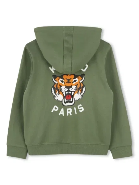 Bluza z kapturem dziecięca Kenzo zielona