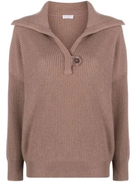Tricou polo Brunello Cucinelli din cașmir