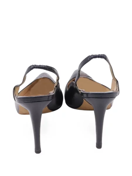 Pantofi cu toc Manolo Blahnik slingback negru