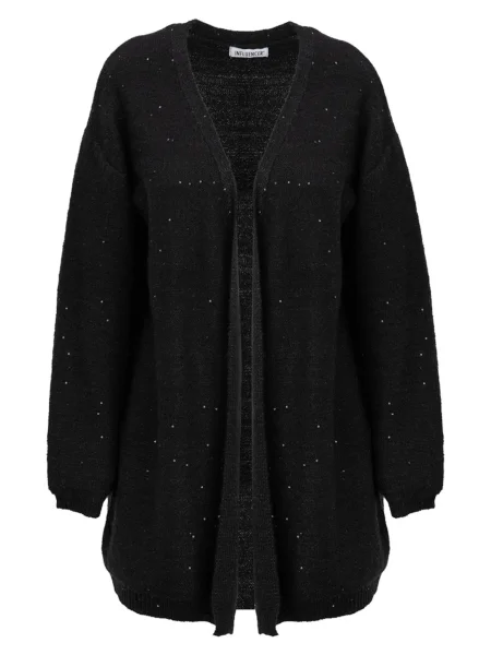 Influencer Geacă tricotată negru