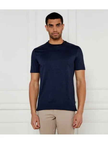 BOSS BLACK Tricou H-Thompson | mercerizat negru