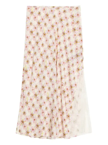 Fustă midi Zadig&voltaire cu model floral cu imagine până la genunchi