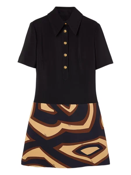 Rochie mini Pucci cu imagine scurtă de costum negru