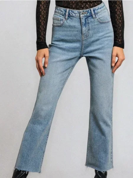 Джинси kick flare синій