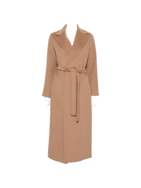 Cu centură palton 's Max Mara cu rever maro