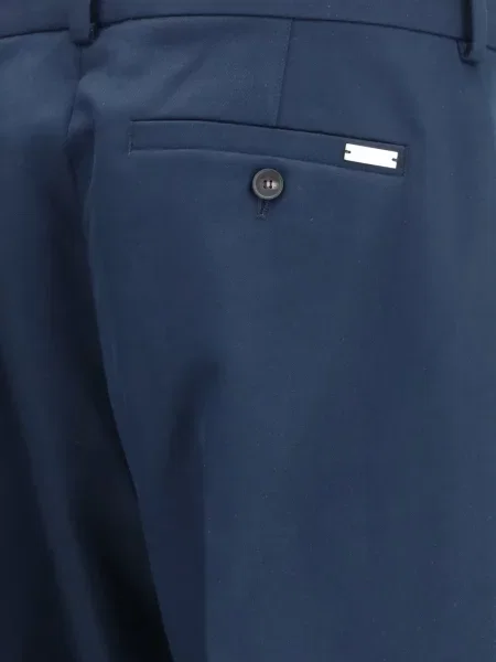 Pantaloni Ferragamo asimetrice albastru