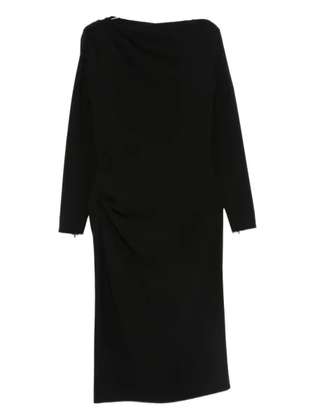 Rochie Max Mara drapată de costum negru
