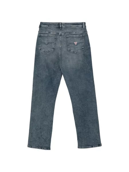 Jeansy straight leg dziecięce Guess niebieskie