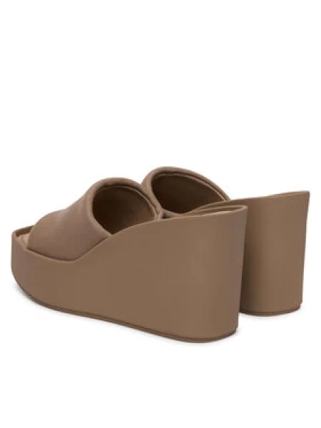Papucs Calvin Klein Wedge 70 Sndl Canv Mg Bézs fehér