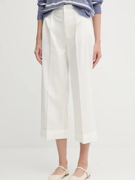 Kalhoty Pedro del Hierro high waist béžová