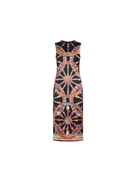 Satynowa sukienka Dolce And Gabbana z nadrukiem