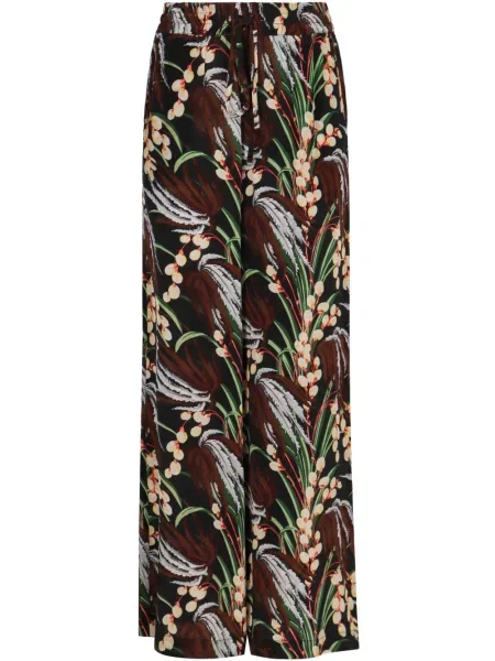 Pantaloni P.a.r.o.s.h. cu model floral cu imagine negru
