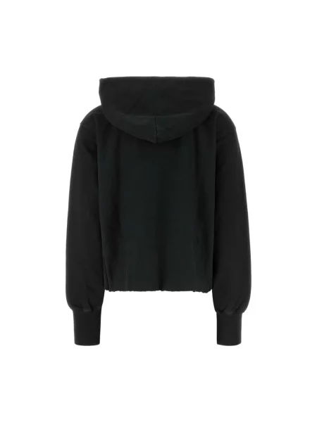 Bluza z kapturem Maison Margiela z kapturem z logo czarna
