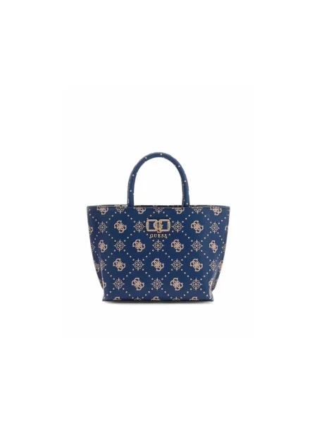 Guess torebka crossbody z imitacji skóry EMELIE niebieska