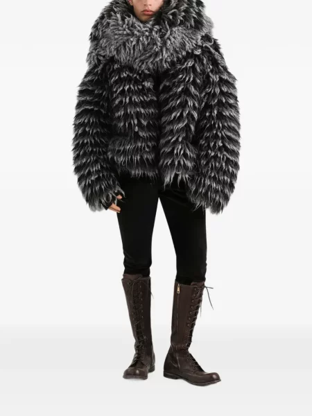 Pantaloni Dolce & Gabbana de catifea negru