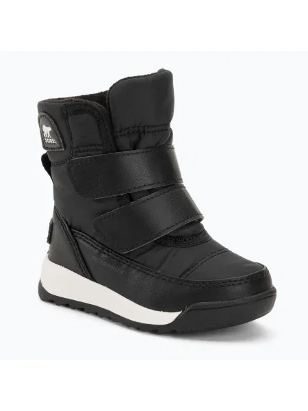 Детски ботуши за сняг Sorel Whitney II Strap WP black/sea salt черно