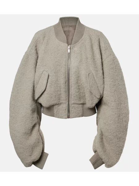 Geacă bomber Rick Owens de lână gri