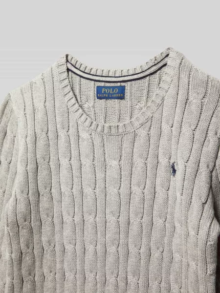 Sweter z dzianiny z prążkowanymi wykończeniami Polo Ralph Lauren