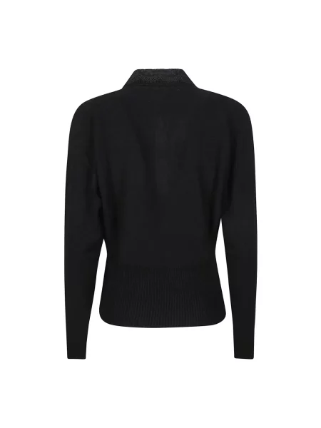 Sweter z golfem Ermanno Scervino z długim rękawem czarny