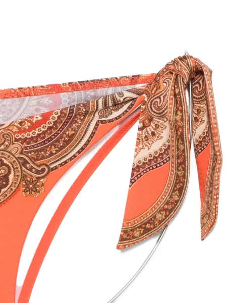 Μπικίνι Zimmermann με σχέδιο paisley γραβάτες πορτοκαλί