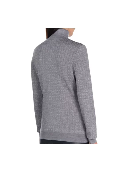Sweter Elisabetta Franchi z logo szary