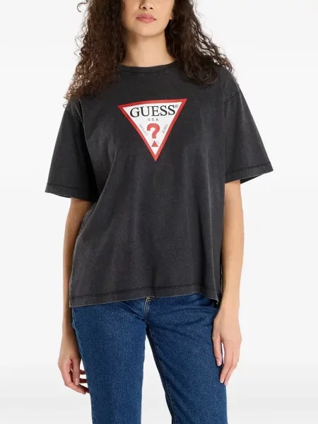 Tricou Guess cu imagine gri