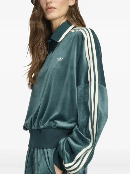 Aksamitne sneakersy Adidas Samba szare